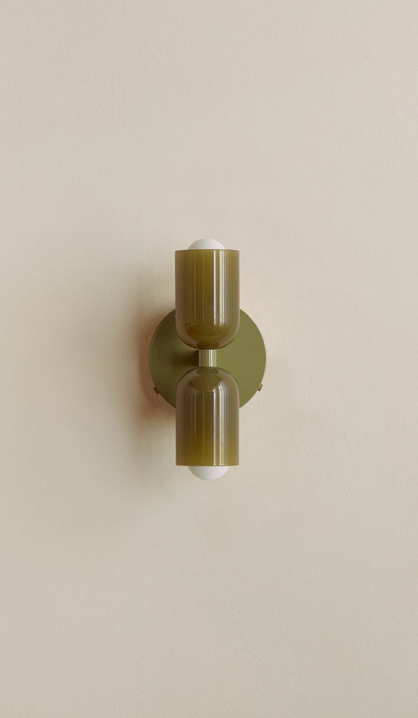 In Common With Pistachio Glass Up Down Sconce