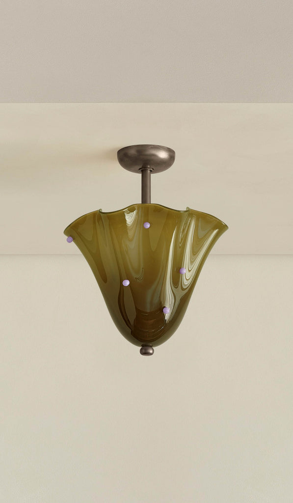 In Common With Blown Glass Fazzo Surface Mount with Dots