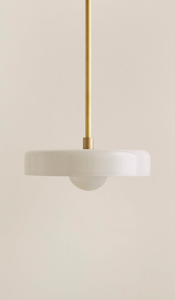 In Common With Opaline Glass Disc Pendant