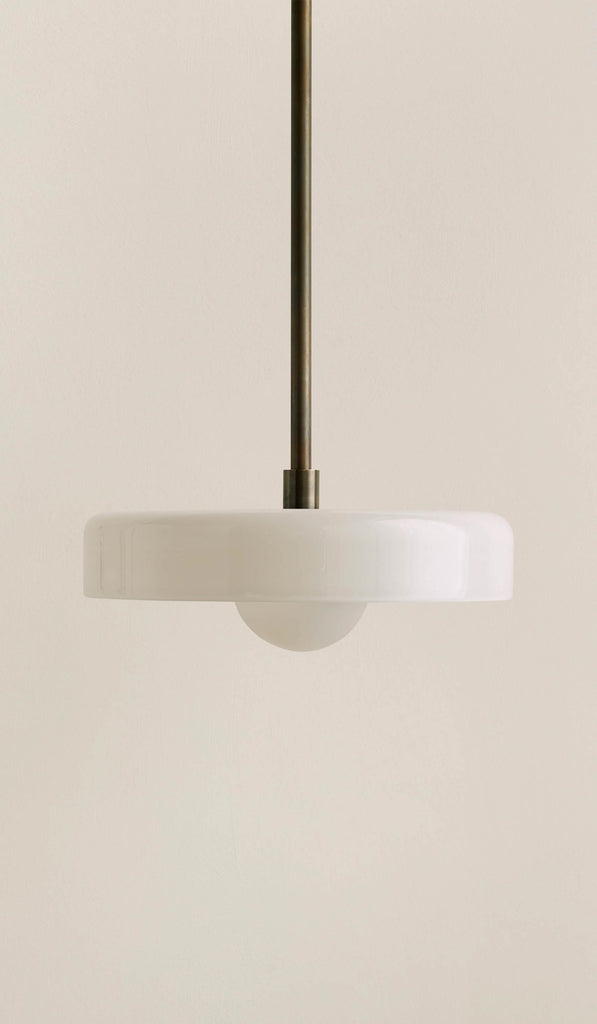 In Common With Opaline Glass Disc Pendant