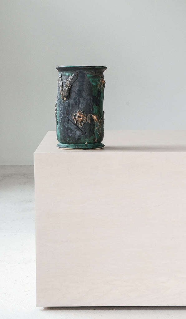 Jordan McDonald Green Column Vase No. 9