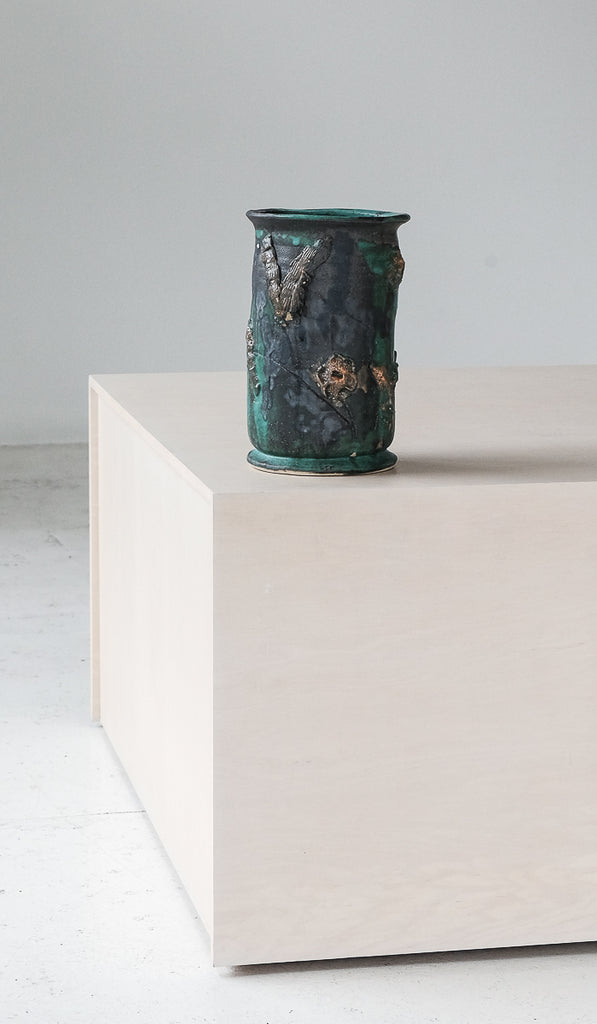 Jordan McDonald Green Column Vase No. 9