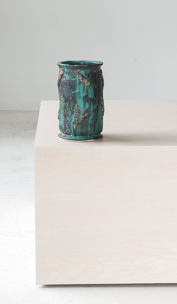 Jordan McDonald Green Column Vase No. 9