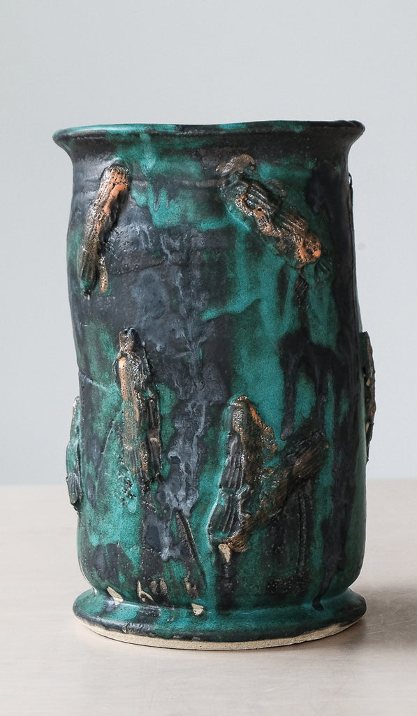 Jordan McDonald Green Column Vase No. 9