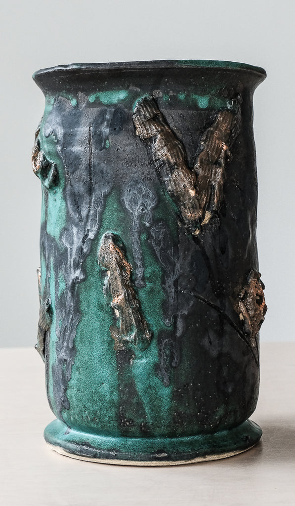 Jordan McDonald Green Column Vase No. 9