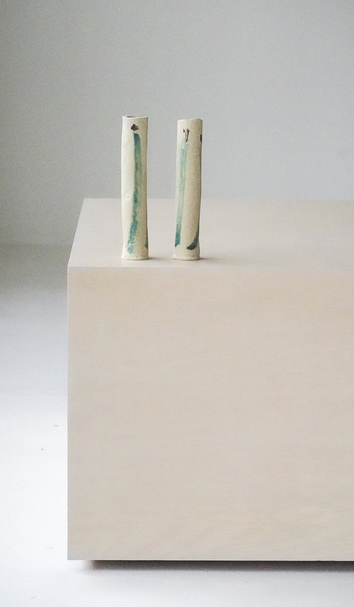 Jordan McDonald Pair of Cylinder Stem Vases