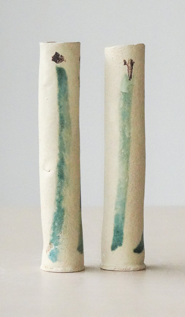 Jordan McDonald Pair of Cylinder Stem Vases