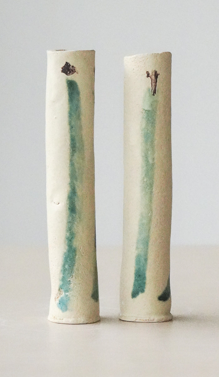 Jordan McDonald Pair of Cylinder Stem Vases