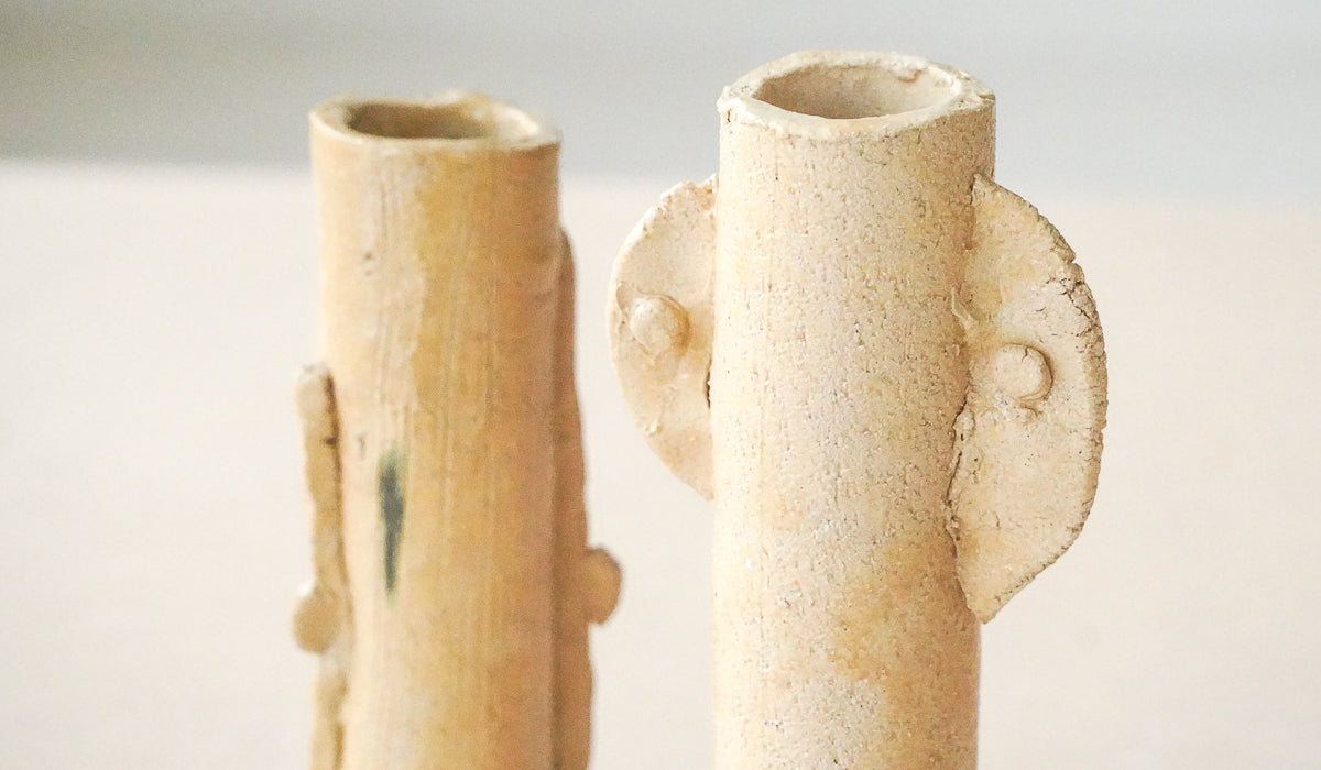Jordan McDonald Trio of Cylinder Stem Vases