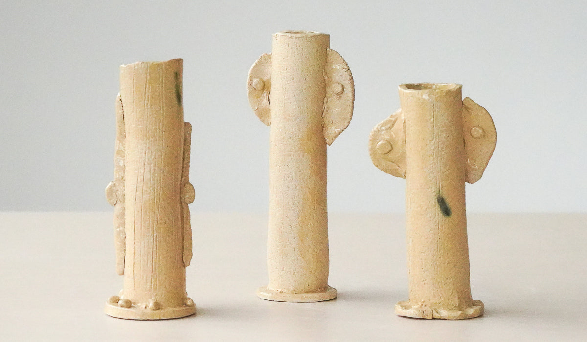 Jordan McDonald Trio of Cylinder Stem Vases