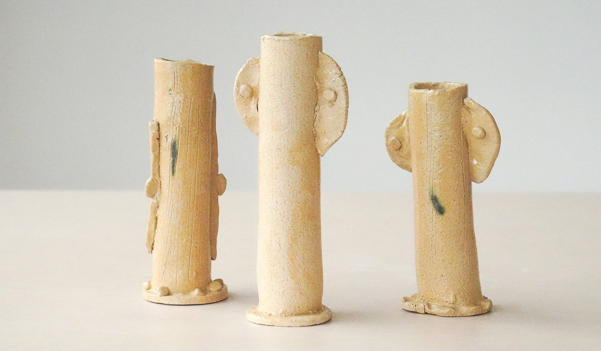 Jordan McDonald Trio of Cylinder Stem Vases