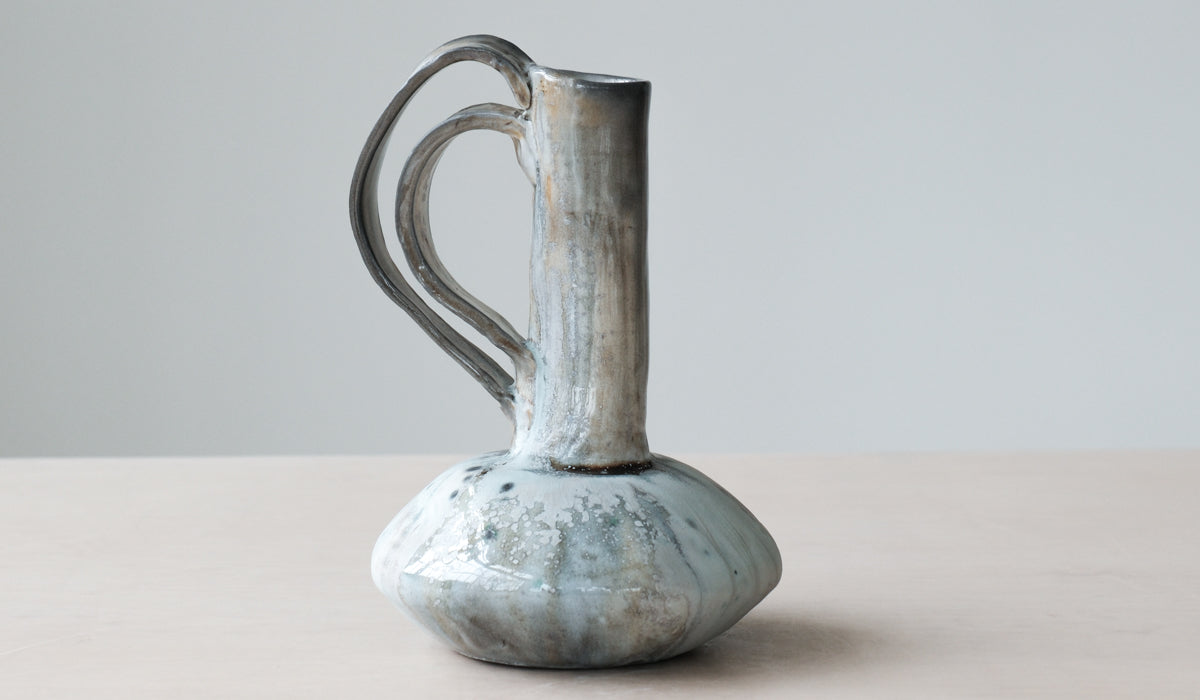 Mondays Soda Fired Bottle Vase with Handle - Spartan Shop