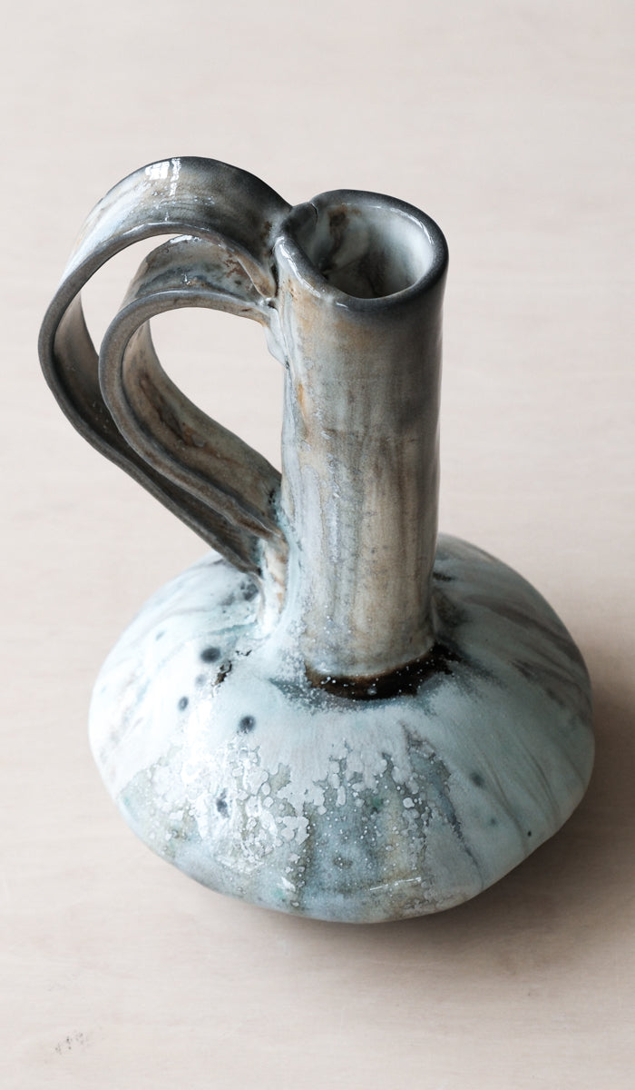 Mondays Soda Fired Bottle Vase with Handle - Spartan Shop