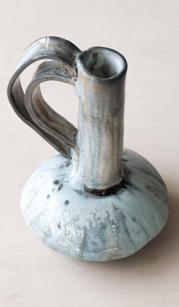 Mondays Soda Fired Bottle Vase with Handle - Spartan Shop