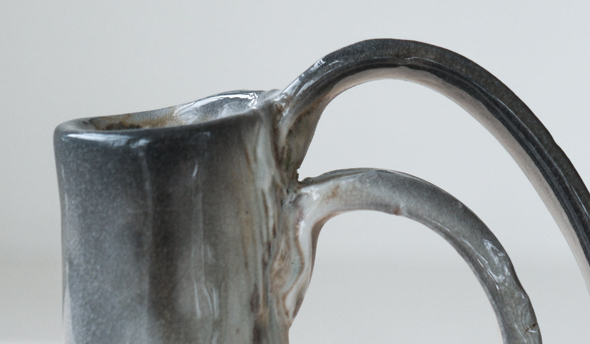 Mondays Soda Fired Bottle Vase with Handle - Spartan Shop