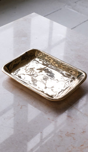 Nancy Pearce Cast Bronze Lipped Tray