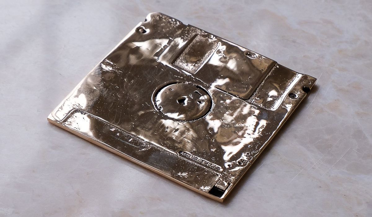 Nancy Pearce Cast Bronze Floppy Disk