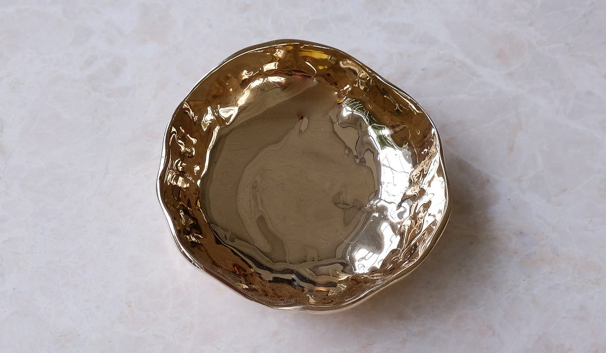 Nancy Pearce Small Furrowed Cast Bronze Bowl