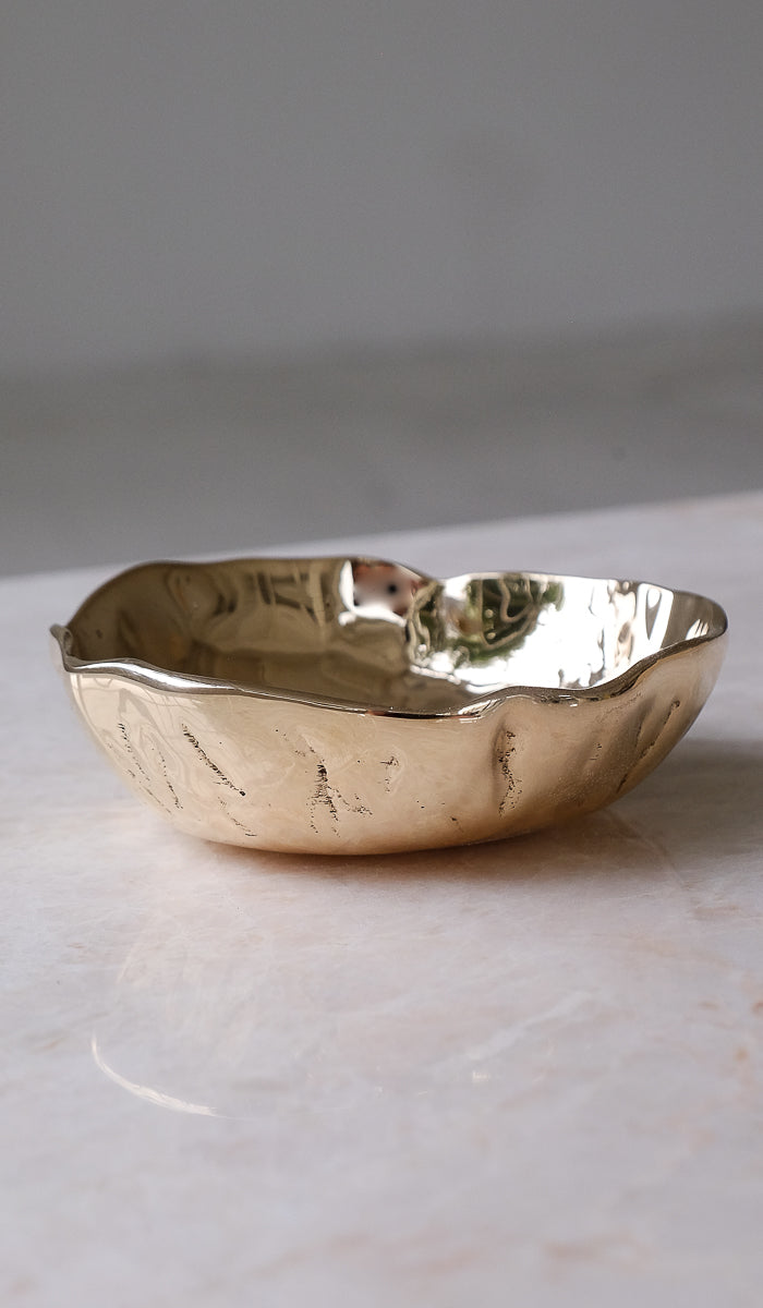 Nancy Pearce Small Furrowed Cast Bronze Bowl