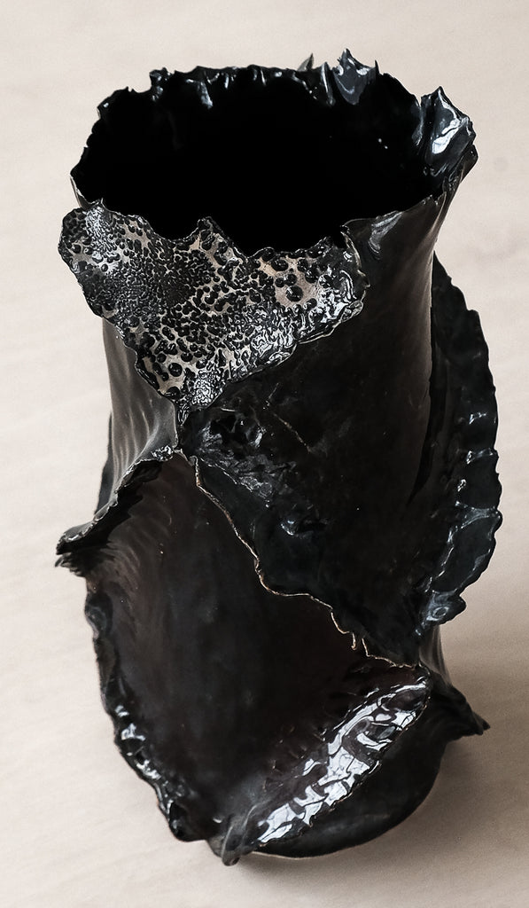 Nathalee Paolinelli Black Harlequin Vase