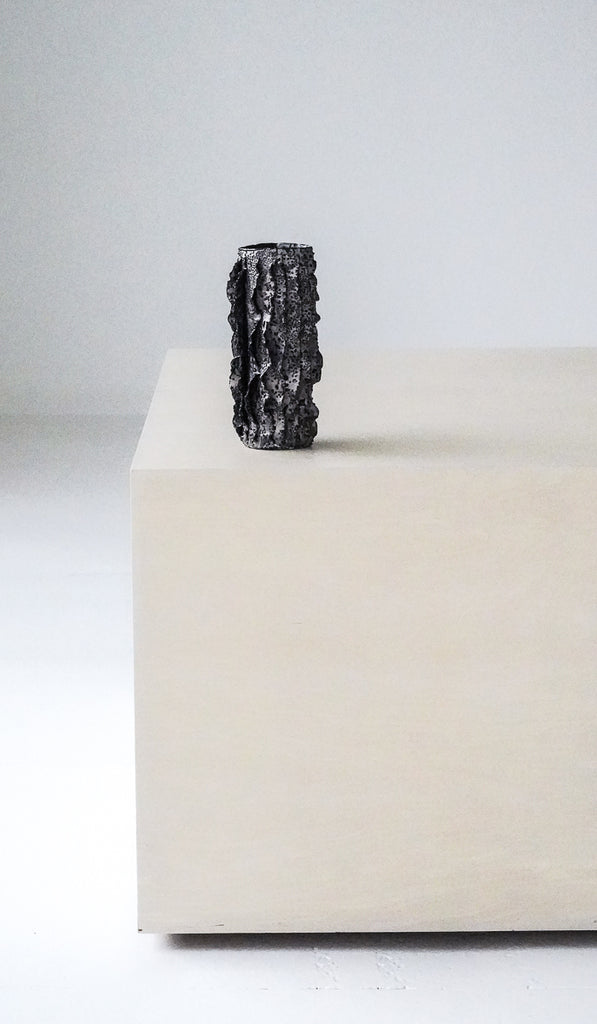 Nathalee Paolinelli Black Lichen Ripple Vase No. 5