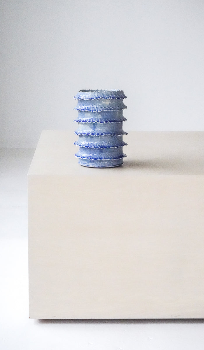 Nathalee Paolinelli Blue Torn Tier Vessel No. 3