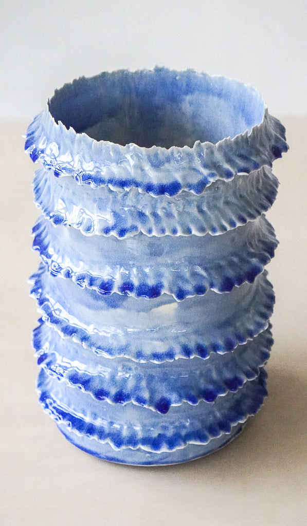 Nathalee Paolinelli Blue Torn Tier Vessel No. 3