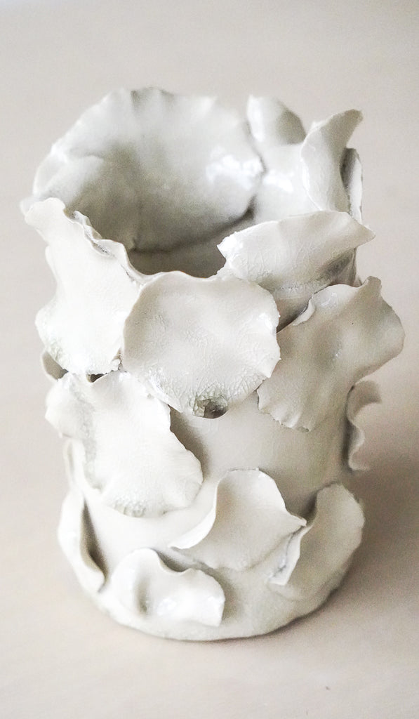 Nathalee Paolinelli White Petal Vase No. 13