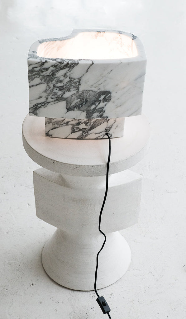 Studio Henry Wilson Arabescato Offset Table Lamp