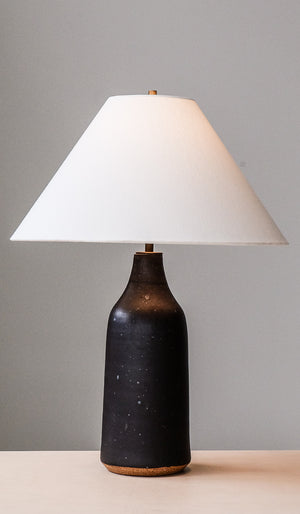 IN STOCK Victoria Morris Iron Black Bottle Table Lamp with Empire Shade