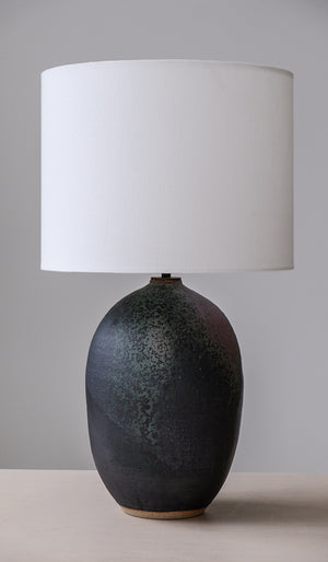 IN STOCK Victoria Morris Dark Lichen Large Oval Table Lamp No. 2