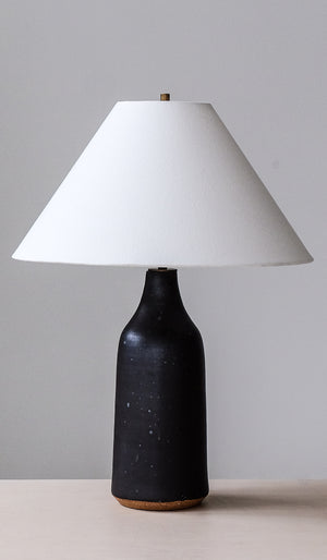 Victoria Morris Iron Black Bottle Table Lamp with Empire Shade