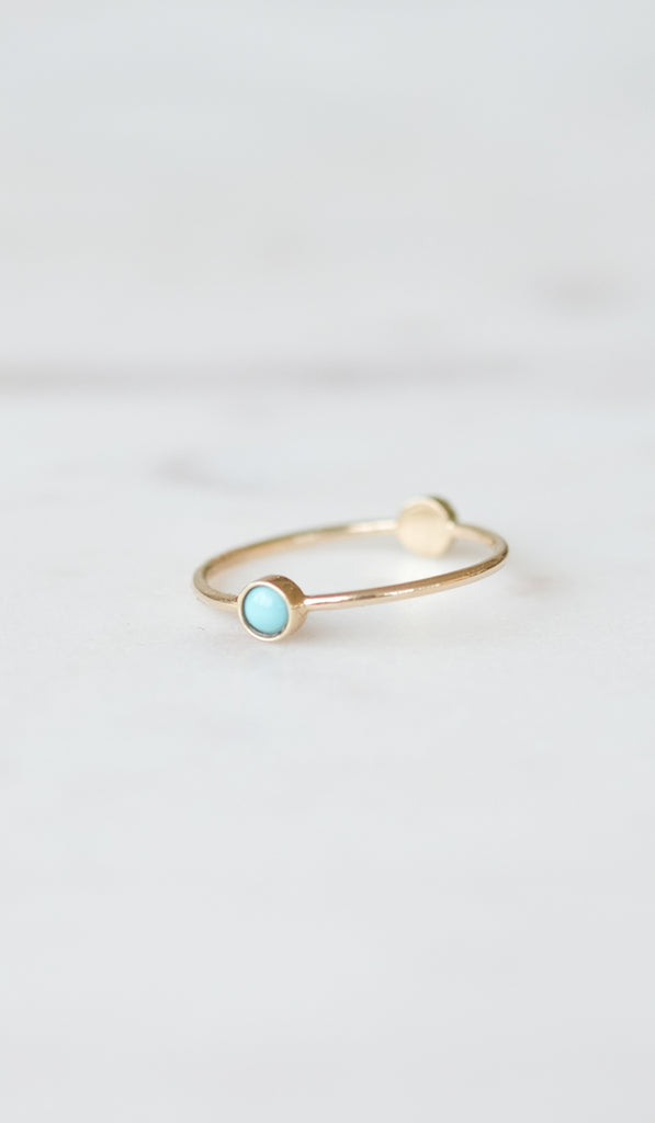  Mociun Diamond and Turquoise Double Circle Ring, Jewelry, Mociun, SPARTAN SHOP