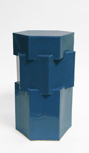 B Zippy Tall Triple Tier Hex Side Table