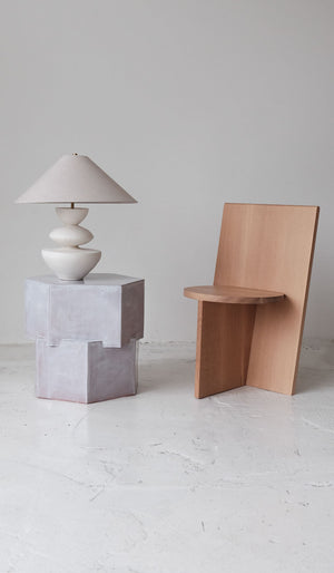 B Zippy Royal Danish Double Tier Hex Side Table