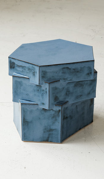 B Zippy Triple Tier Hex Side Table