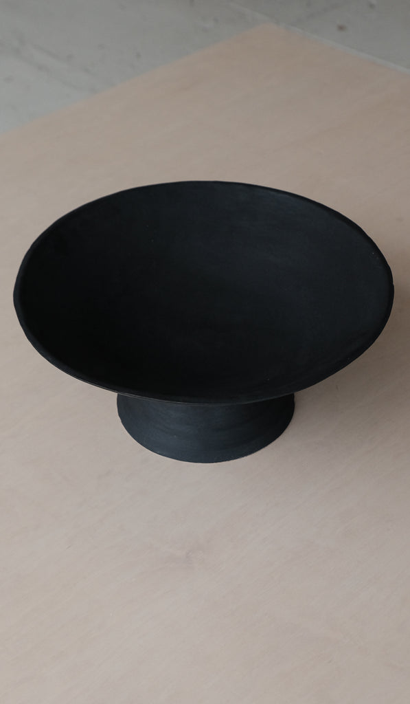 Danny Kaplan Anthracite Black Tall Footed Bowl