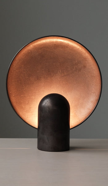 Studio Henry Wilson Blackened Cast Bronze Surface Sconce Table Lamp