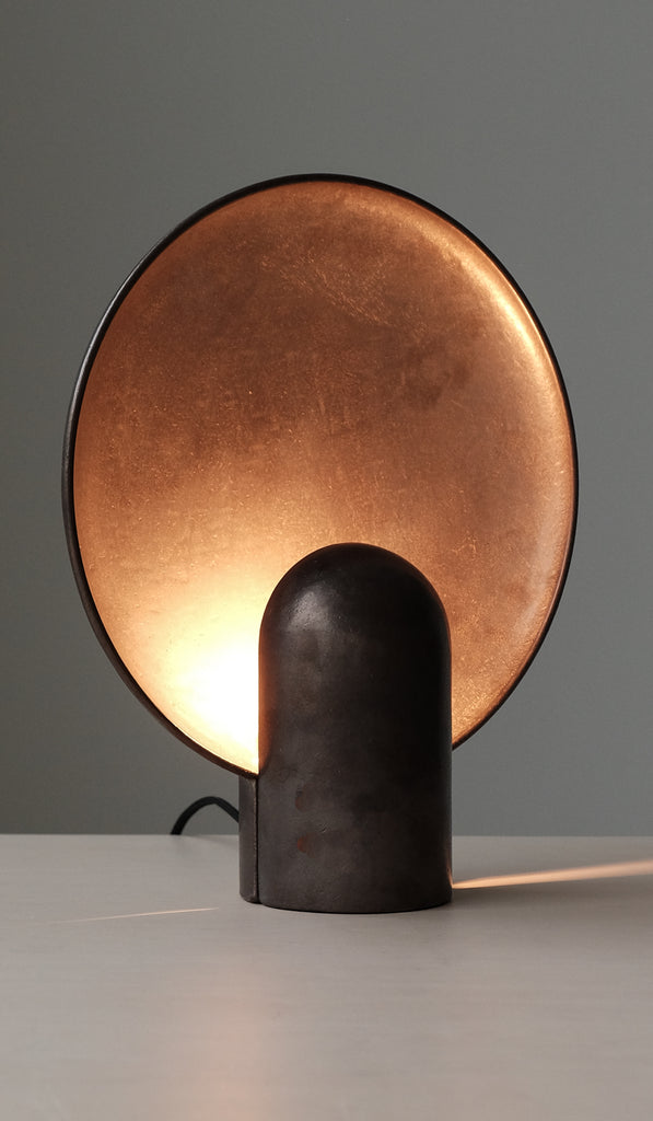 IN STOCK Studio Henry Wilson Blackened Cast Bronze Surface Sconce Table Lamp