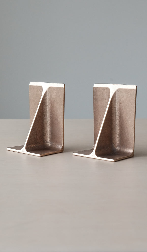 Pair of 2 Studio Henry Wilson Cast Bronze Fin Bookends
