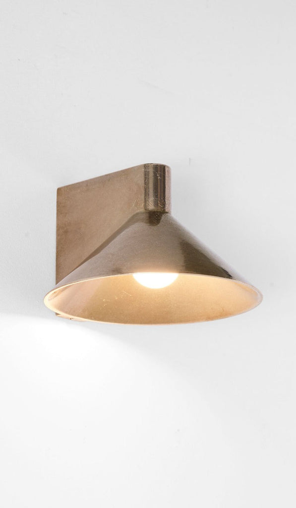 IN STOCK Studio Henry Wilson Polished Cast Bronze Conical Wall Light