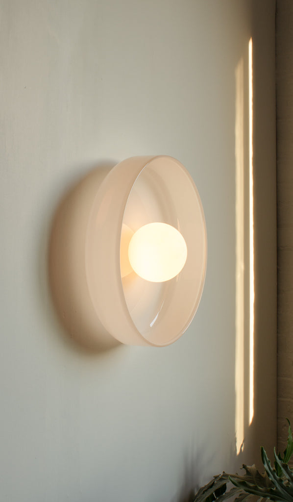 In Common With Opaline Blown Glass Disc Surface Mount