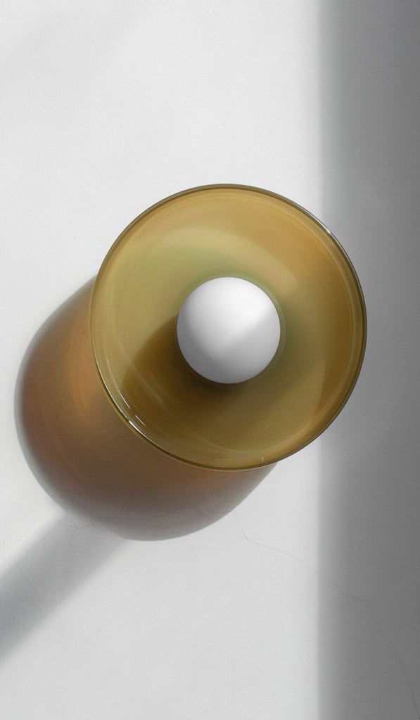 In Common With Pistachio Glass Disc Surface Mount