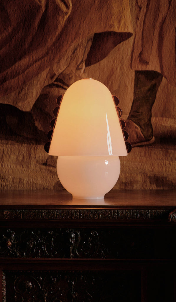 In Common With Medium Blown Glass Calla Table Lamp