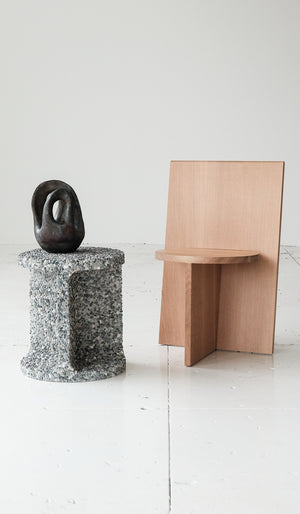 Jeff Martin Joinery Exposed Aggregate Neolith Stool / Side Table