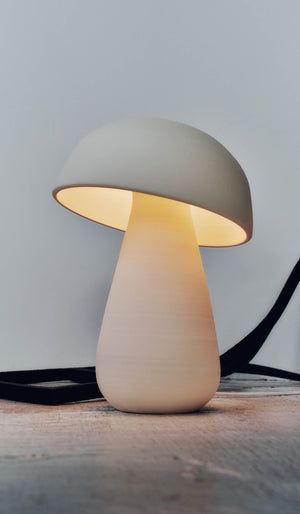 Nicholas Bijan Pourfard White Mushroom Table Lamp