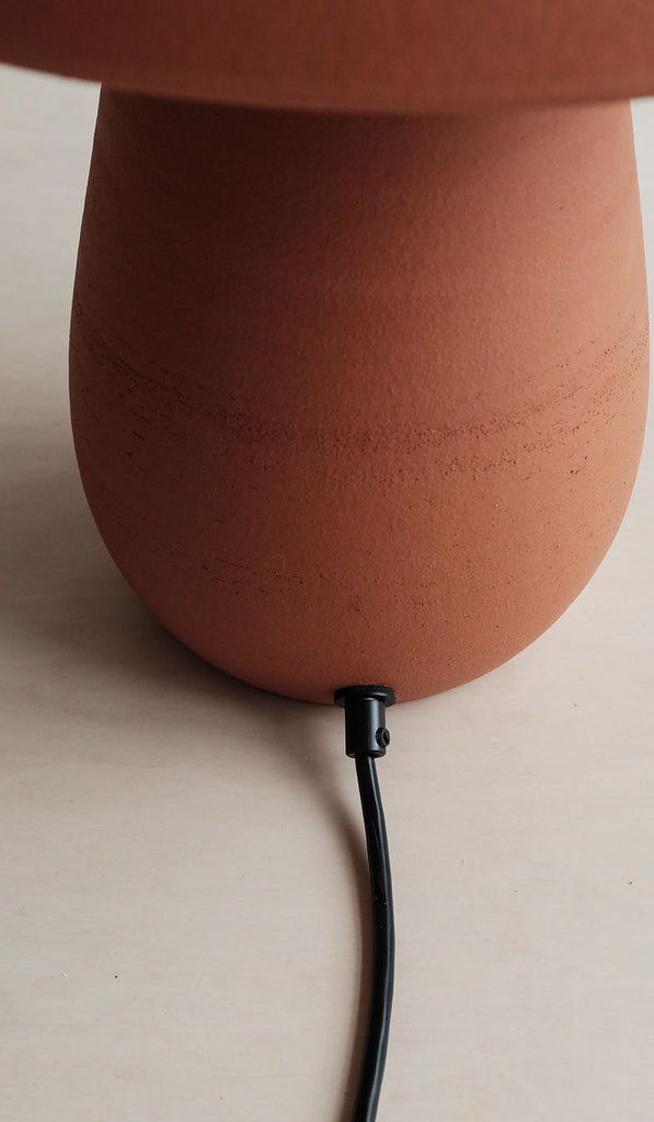 Nicholas Bijan Pourfard Terracotta Mushroom Table Lamp